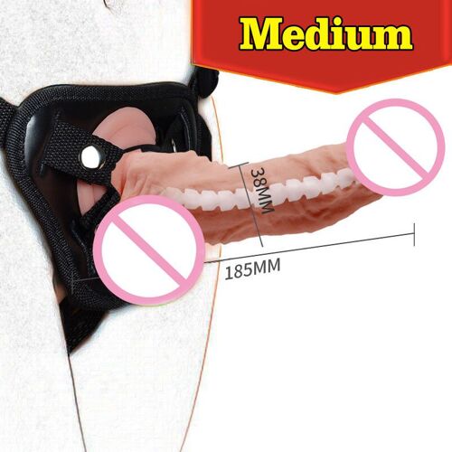 Gode À Ventouse Réaliste Pour Femme, Pénis Doux, Culotte Sfp, Jouets Sexuels Éducatifs Pour Lesbiennes Et Adultes, Sangle Sans Bretelles