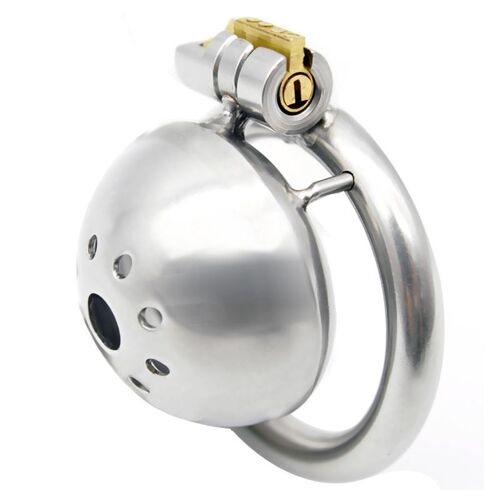 Cages À Bite Super Courtes En Métal Pour Hommes, Formateur De Chasteté, Serrure À Pénis, Bondage Bdsm, Acier Inoxydable, Jouets Sexuels