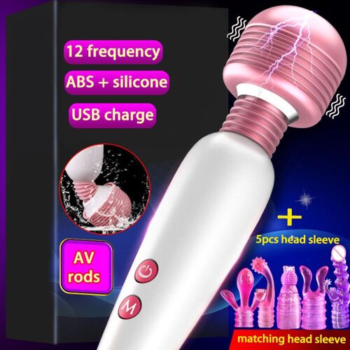 Magic Wand Vibromasseur Pour Femme, Jouets Sexuels Pour Adultes, Vibromasseur Point G, Stimulateur De Clitoris, Gode Vibrateurs Pour Femme, Vagin, Mastjaune