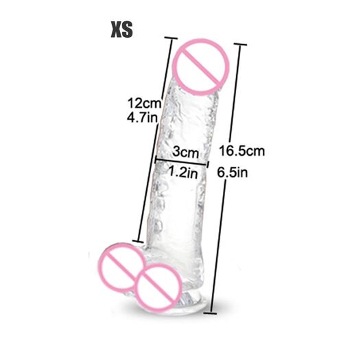 Godemiché Réaliste Pour Femmes, Godemiché Transparent En Silicone Avec Forte Ventouse, Jeu Mains Libres Pour Adultes, Masturbateur Sexuel, Point G