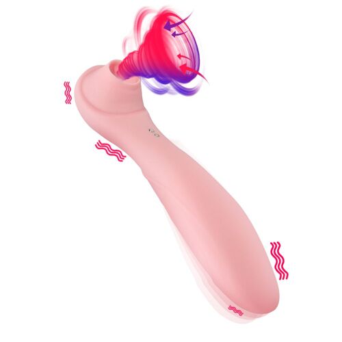 Godemiché Vibrant Pour Femme, Sex Shop, Suceur De Mamelon, Clitoris, Double Tête, Stimulation Vaginale, Point G, Jouet Sexuel