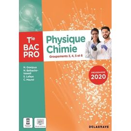 Physique Chimie Tle Bac Pro Groupements 3, 4, 5, Et 6