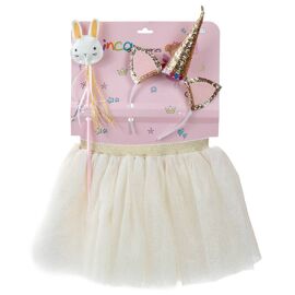 Set Tutu Serre-Tête Licorne Et Baguette De Fée Lapin
