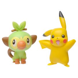 Pokemon - Pack De 2 Figurines Pikachu Et Grookey - 5 Cm