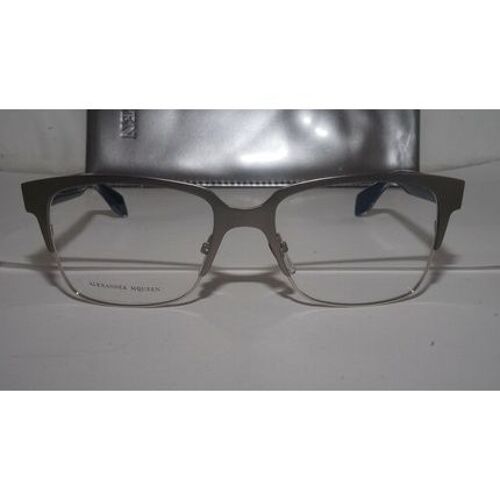 Alexander Mcqueen Rx Glasses Amq 4257 8sn 53 17 140 Matte Silver Blac