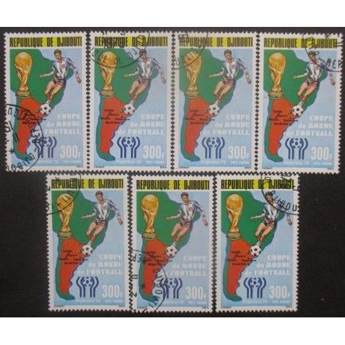 Djibouti Poste Aérienne N°122 X 7 Oblitéré Cote 12 Euros