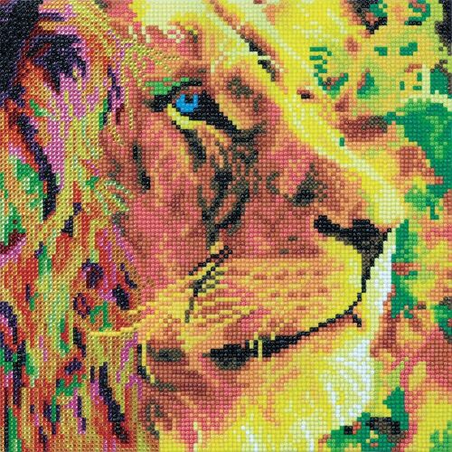 Crystal Art Kit Tableau Broderie Diamant 30x30cm Lion
