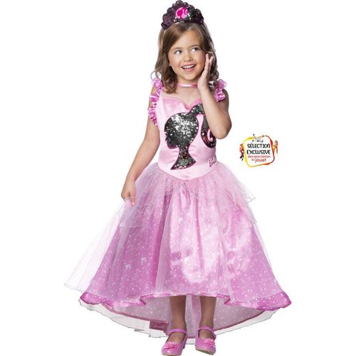 Déguisement Luxe Barbie Princesse Paillettes -L 7-8 Ans