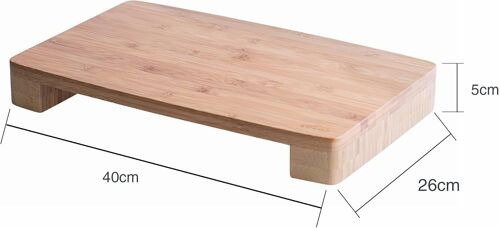 Planche À Découper Collectrice, Planche À Découper De Cuisine, Stabilité Maximale, Haute Durabilité, Revêtement Antibactérien, Bambou Naturel, Ouverture 30 X 3,5 Cm, Épaisseur 1,5 Cm