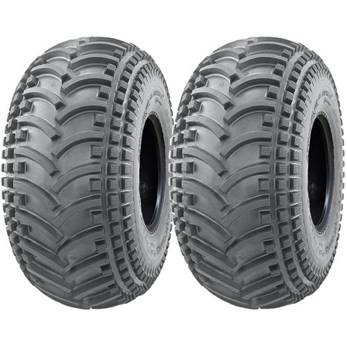22x11.00-8 ATV Quad Tyres Wanda P308 Knobby Open Centre Road Legal (Set of 2)