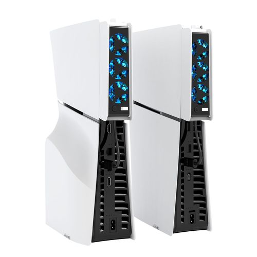 Ventilateur de Refroidissement ipega Compatible avec PS5 Slim - Temp?rature Automatique, USB 3.0, Silencieux - Blanc