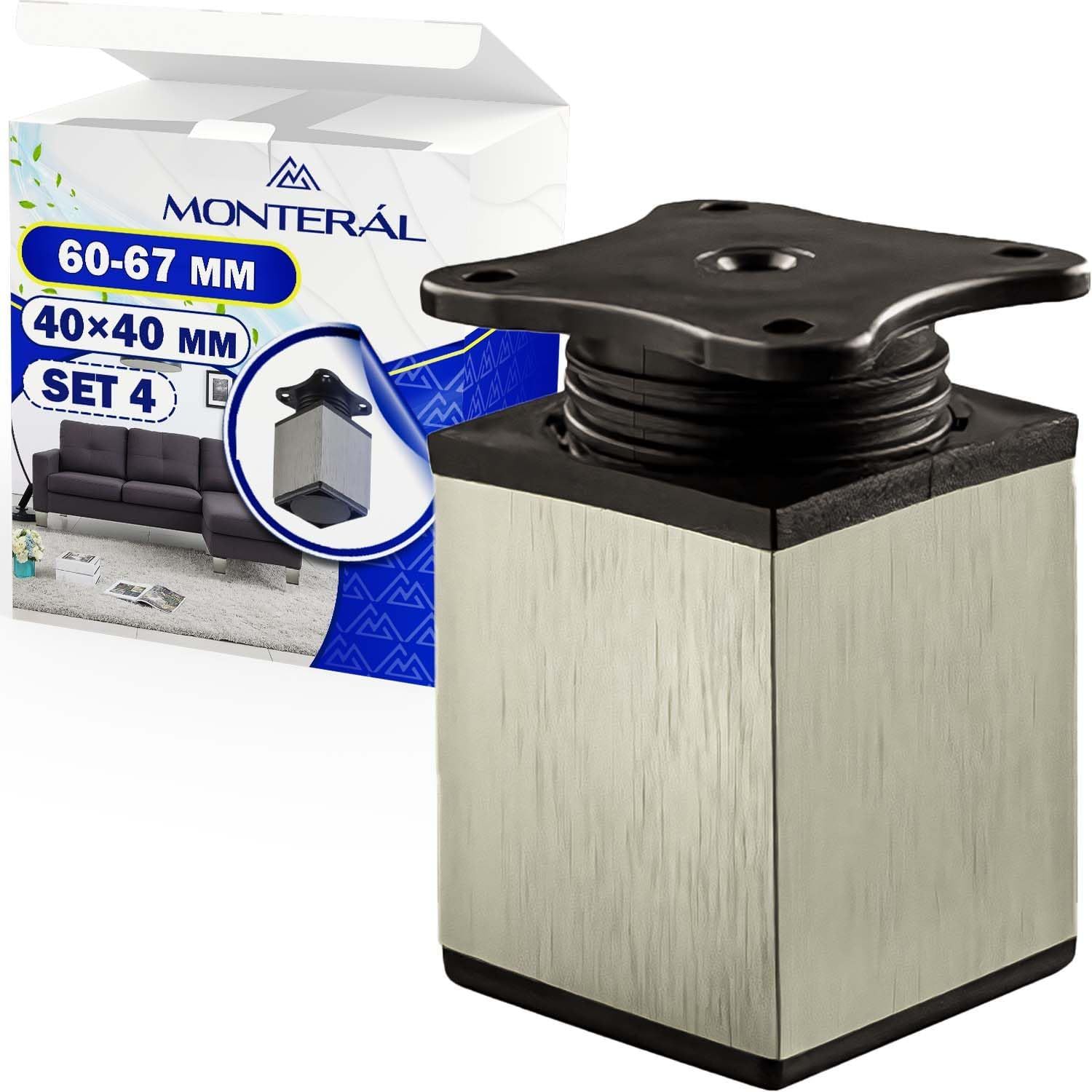 Pied De Meuble 40 Mm X 40 Mm Ensemble De Pieds Réglables 4