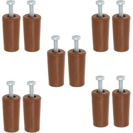 Pack Of 10 Roller Shutters|Damper With M5 Rustproof Screw And Outer Washer|Weather Resistant|Length: 40 Mm|Brown