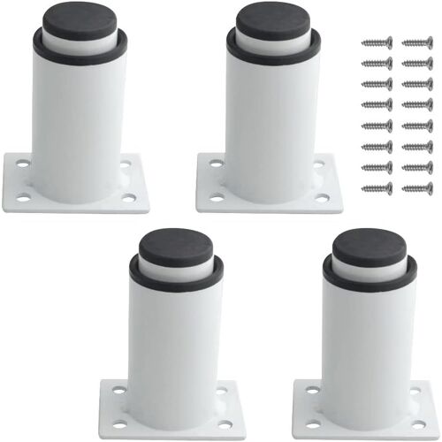 (8 à 12 cm, Blanc)Lot de 4 pieds de meubles réglables en métal robuste pour table, lit, canapé