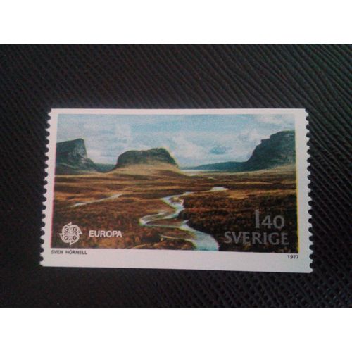 Timbre Suede Y T 971 Europa (C.E.P.T.) Vallée De Rapadalen Dans Le Parc National De Sarek 1977 ( 161206 )