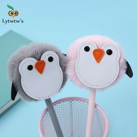 Stylo À Gel Pelucheux En Peluche, 1 Pièce, Papeterie Scolaire Et De Bureau, Doux, Adorable, Joli, Dessin Animé, Animaux, Oiseaux
