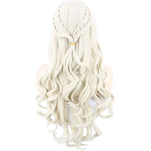 Tianyi-Cosplay Perruque Femme Perruques Longue Bouclée Blonde Perruque Pour Halloween Costume