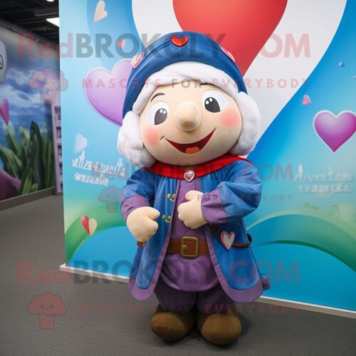Arrow Of Love Personnage De Costume De Mascotte Redbrokoly Habillé Avec Un Manteau Et Des Enveloppes