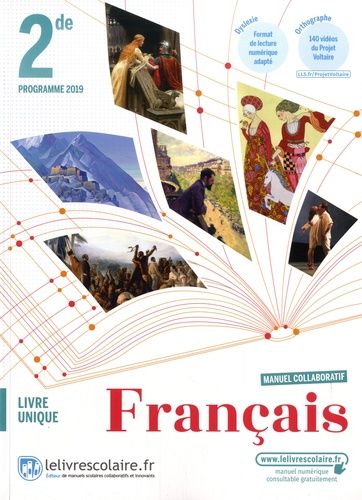 Francais 2de - Manuel De L'élève - Edition 2019