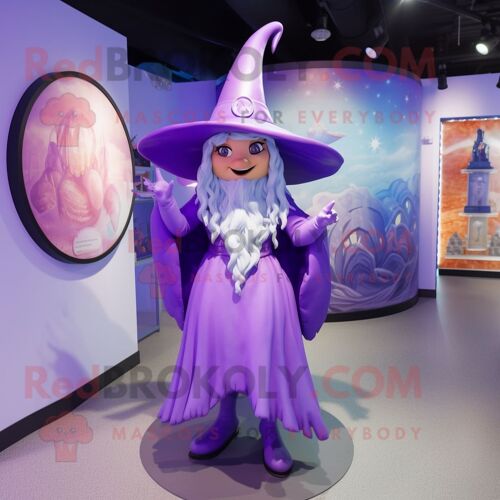 Personnage De Costume De Mascotte Redbrokoly De Magicien De La Lavande Habillé D'un Bikini Et D'épingles À Chapeau