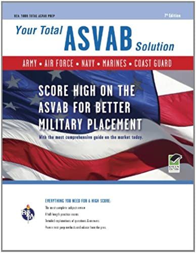 Your Total Asvab Solution: Score High On The Asvab For Better Military Placements (Rea Test Preps)