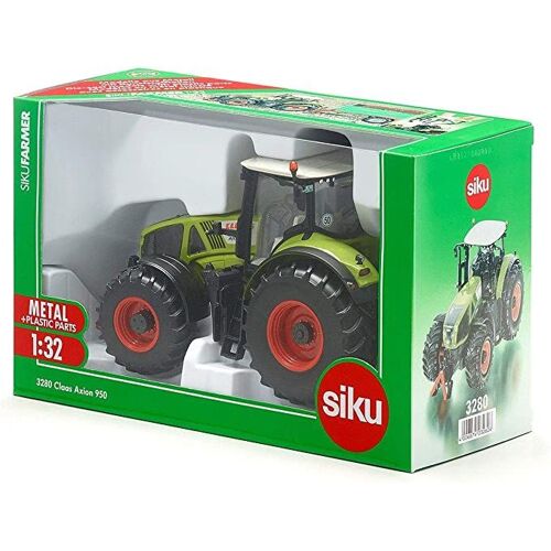 Siku 3280 – Tracteur Claas Axion 950, 1:32, Métal/Plastique, Vert, Cabine Conducteur Amovible