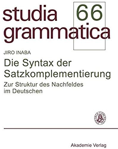 Die Syntax Der Satzkomplementierung