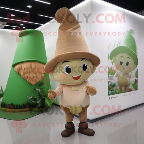 Personnage De Costume De Mascotte Redbrokoly Tan Leprechaun Hat Habillé Avec Un Bikini Et Des Bonnets