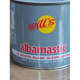 Mastic vitrier blanc 0léoplastique (pot 1kg) WILL'S
