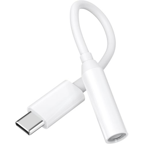 USB C Jack Adapter,USB C Plug to 3.5mm Headphone Jack,USBC Cable to Earphone Converter Compatible with Galaxy S21 S20 S20+,MacBook Pro,Huawei,Honor (White)