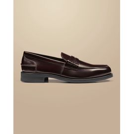 Chaussures Mocassins En Cuir Brillant Bordeaux En Bourgogne Pour Par Charles Tyrwhitt