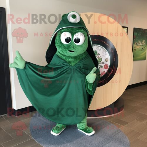 Personnage De Costume De Mascotte Redbrokoly Spinner Vert Forêt Habillé D'un Sweat-Shirt Et D'épingles À Châle