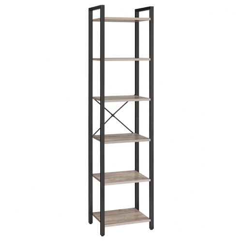 Bibliothèque 6 Niveaux, Étagère Livres, Meuble De Rangement Ouvert, Pour Bureau, Salon, Chambre, 40 X 30 X 187,5 Cm