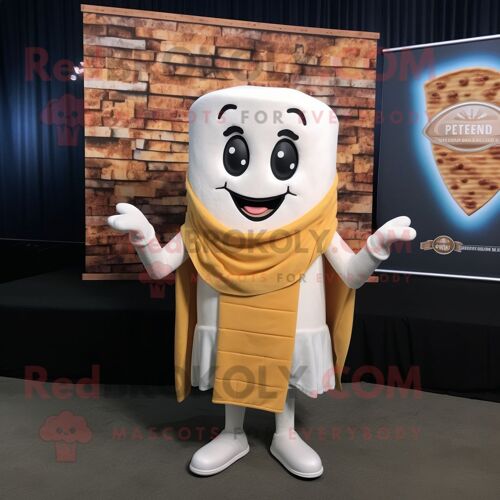 Personnage De Costume De Mascotte Redbrokoly Sandwich Au Fromage Grillé Blanc Vêtu D'un Short De Bain Et De Châles