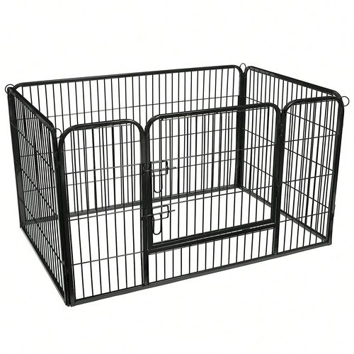 Parc Pour Chiens, Enclos En Métal, Chiot, Petits Animaux, Noir