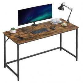 Bureau en métal, 135 X 60 X 76 cm, Style Industriel, Marron Rustique