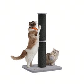 Griffoir Pour Chat, 85 Cm De Haut, Dissuade De Gratter Les Meubles, Poteau À Gratter En Sisal, Pompom À Ressort Avec Clochette, Noir D'encre