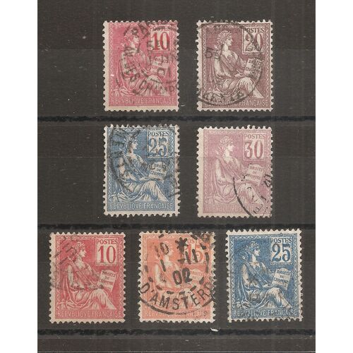 112 À 118 (1900) Mouchon Types I Et I I Oblitérés (Cote 42e) (6636)