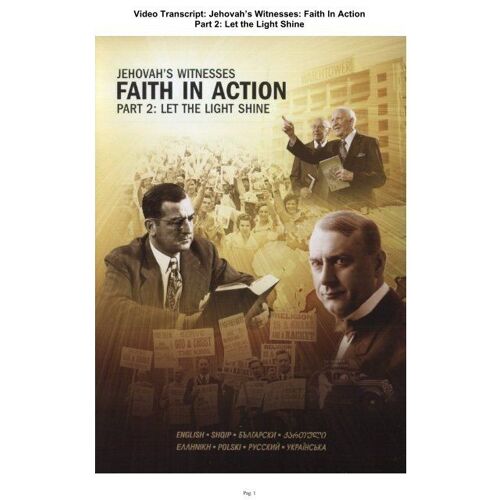 Jehovah's Witnesses Faith In Action