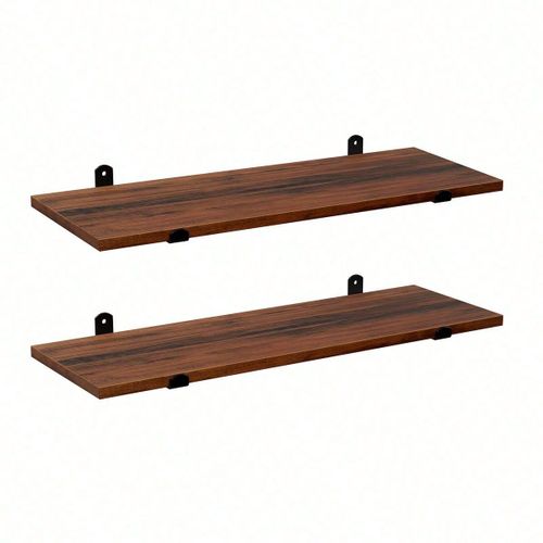 Étagères Murales Lot De 2, Étagères Flottantes, Décoratives, Style Rétro, Charge Max. 15 Kg/Unité, 6