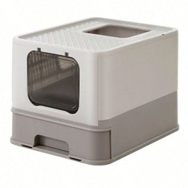 Bac À Litière Fermé Pour Chat, Maison De Toilette, Plateau Amovible, Capacité De Charge 15 Kg