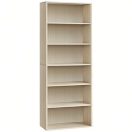 Bibliothèque, Étagère Sur 6 Niveaux, Meuble De Rangement Ouvert, Étagère, 24 X 60 X 178,5 Cm, Pour Salon, Bureau, Salle À Manger, Beige Naturel