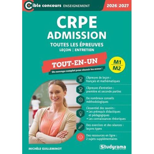 Crpe - Admission - Toutes Les Épreuves - Concours 2026-2027