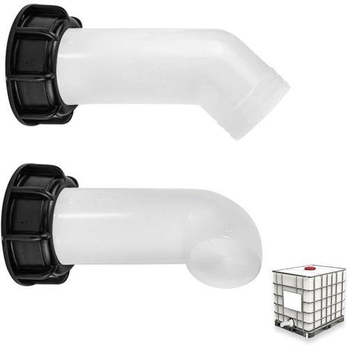 2 PCS Bec de Vidange avec Ecrou IBC,Buse de Réservoir d'eau Valve,Buse Bouchon S60x6 de RéServoir,Buse de Tuyau Adaptateur Universel pour Raccord Robinet Cuve IBC