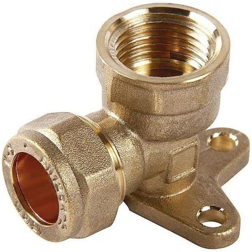 Robinet de jardin extérieur de 1,27 cm,tube traversant,support de bride murale 1,27 cm,elboe plaque arrière 15 mm x 1,27 cm (coude plaque murale en laiton 15 mm x 1,27 cm)