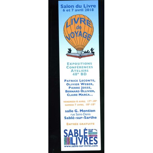 Marque-Page Du Salon Du Livre 2018 : Sablé Livres