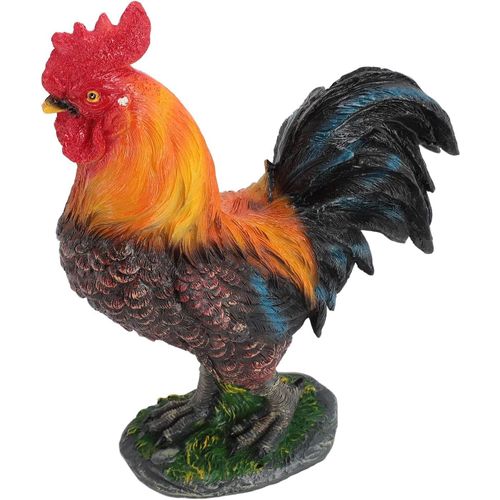 Statues De Poule Et De Coq En Résine,Figurine De Poulet De Jardin En Plein Air,Décoration De Statues De Poulet,Sculptures Et Statues De Jardin,Ornements De Poulet,Art De Cour(Coq)