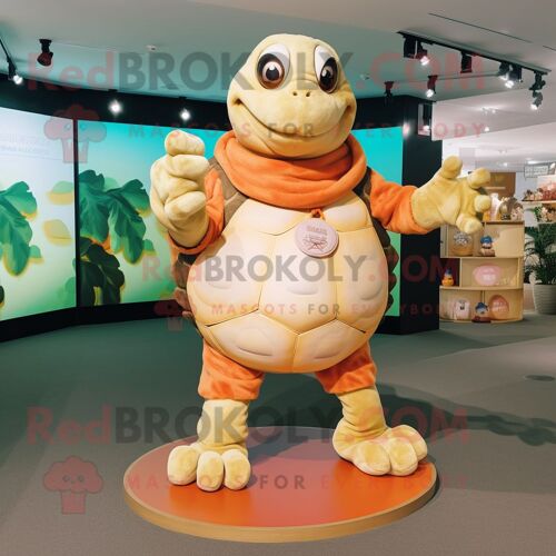 Personnage De Costume De Mascotte Redbrokoly De Tortue Pêche Vêtu D'un Pull Et De Bracelets De Cheville