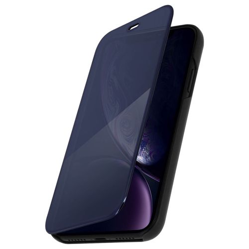Housse Pour Iphone Xr Étui Folio Miroir Ultra-Fine Clapet Translucide - Noir