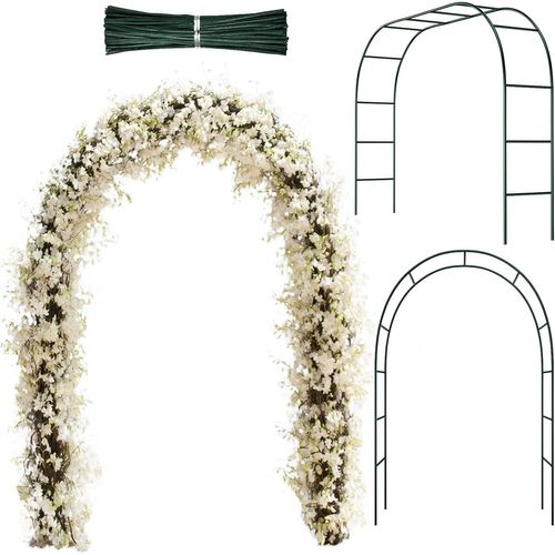 Mevronisshop-Arche De Mariage Arche De Plante Grimpante Arche De Jardin En Treillis Arche De Jardin En Métal Arche De Jardin Avec Fils De Fer Pour Intérieur Extérieur Décoration De Fête En(Vert Foncé